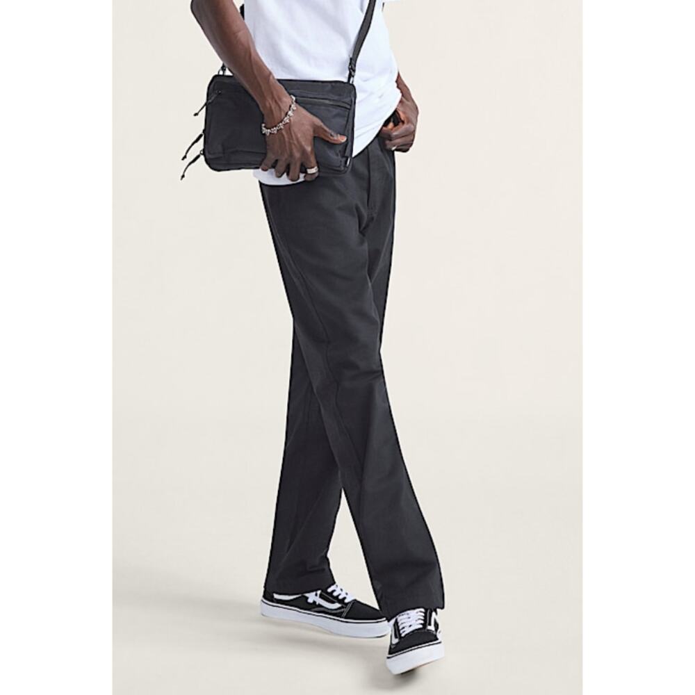 Vans Mens Authentic Relaxed Fit Chinos Polyester Cotton Stretch Black Size 28